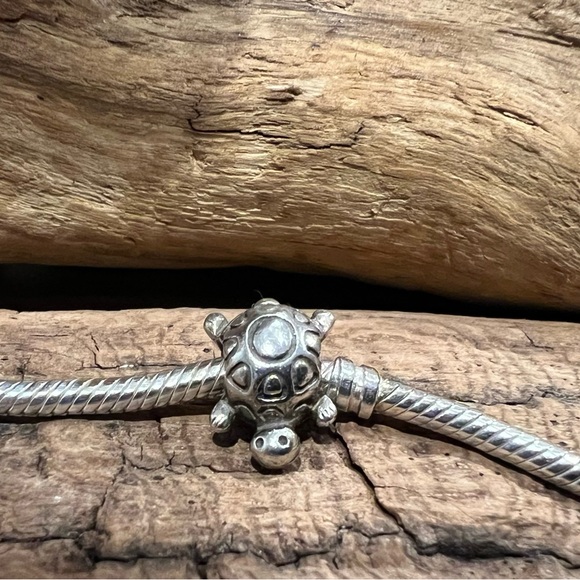 Authentic Pandora Turtle Charm Sterling Silver Turtle Animal Zoo Bead 790158 - Picture 5 of 7